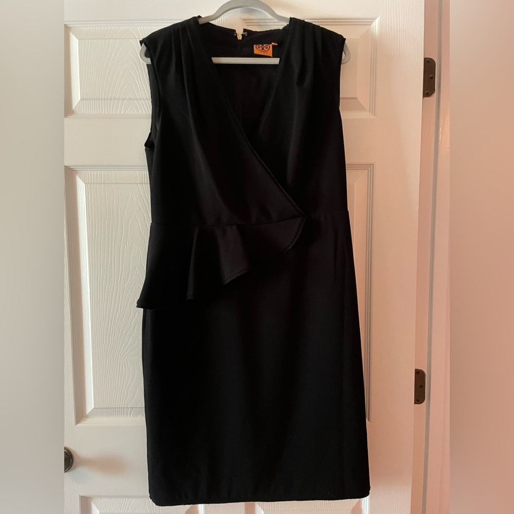 Tory Burch Black Dress with Peplum